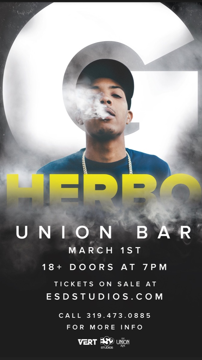 G Herbo Live — Union Bar, Iowa City