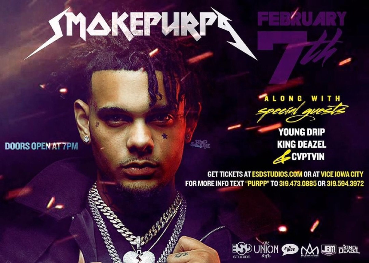 Smokepurpp Live — The Union Bar, Iowa City