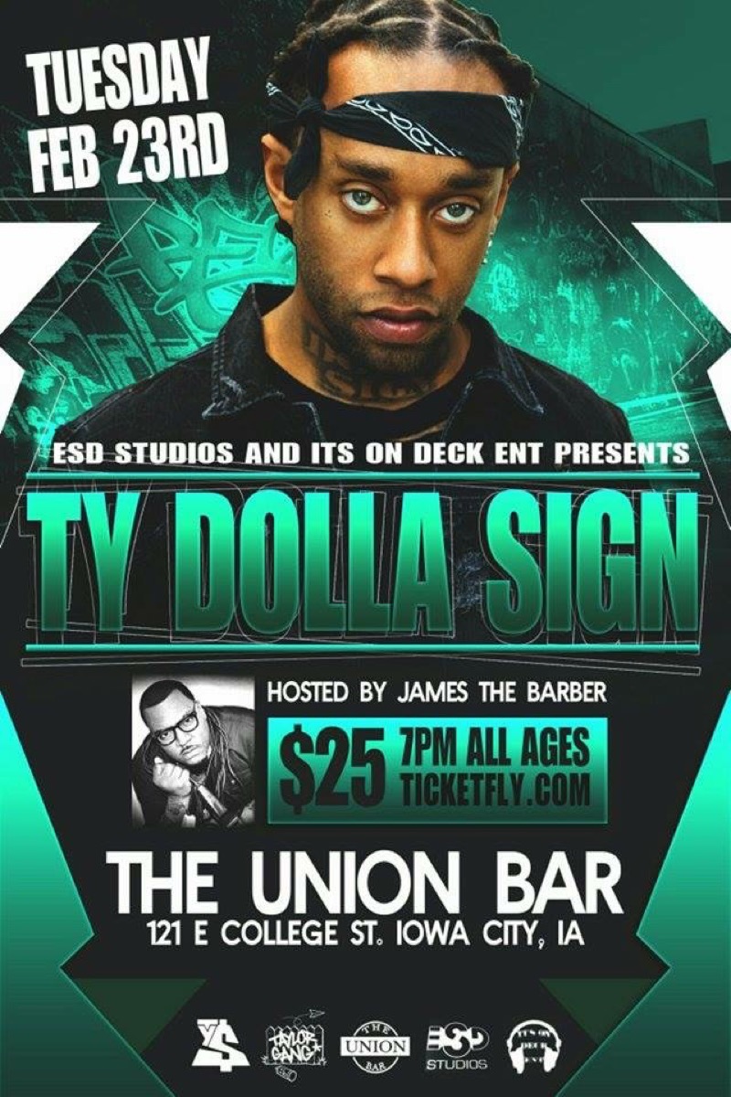 Ty Dolla $ign Live — The Union Bar, Iowa City